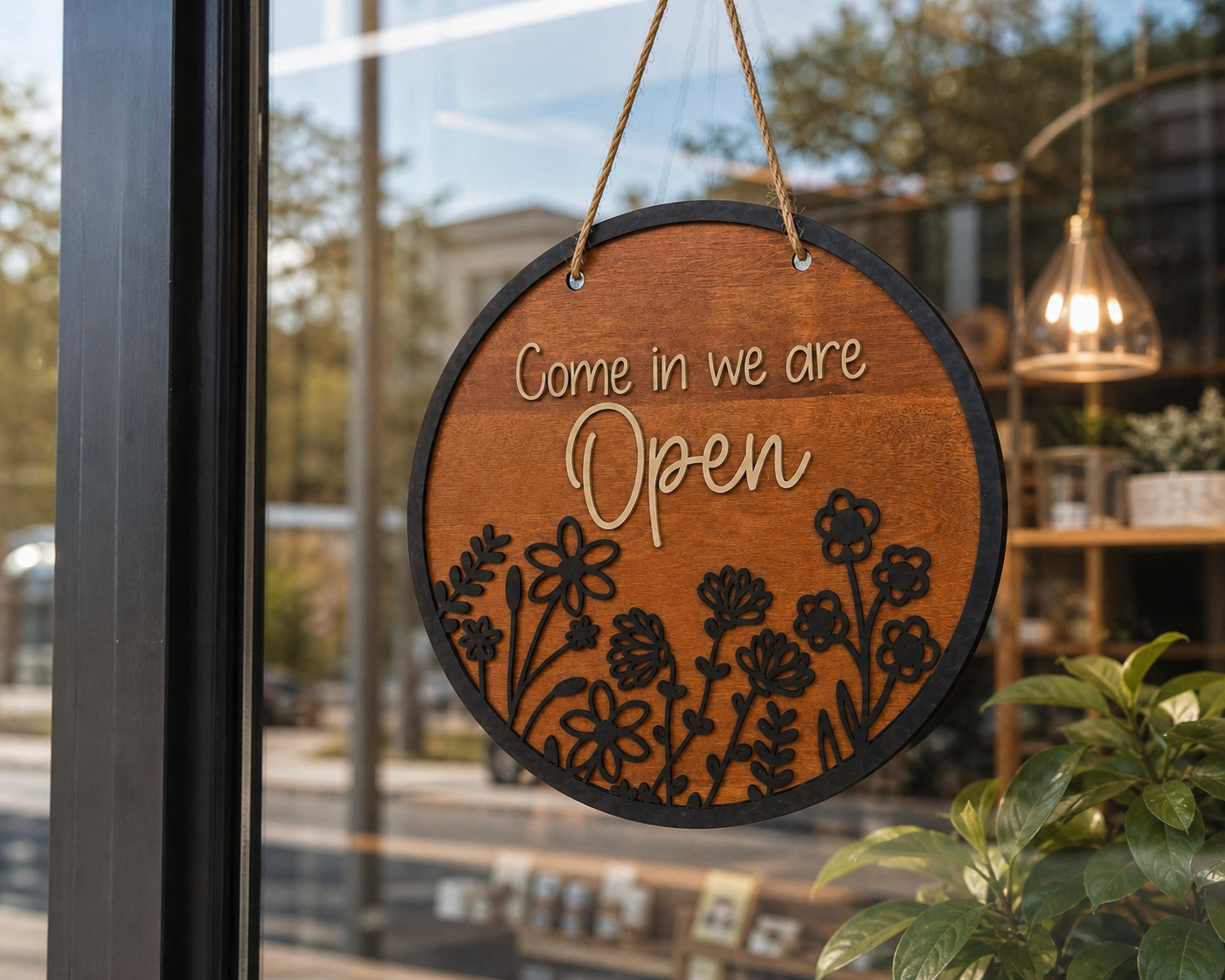 16" Round Double Sided Open/Closed Sign